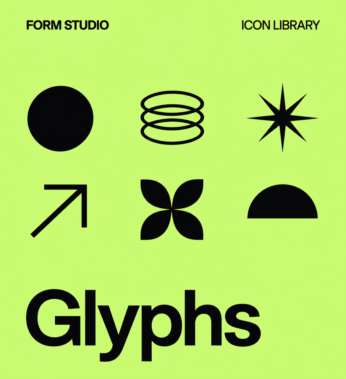Glyphs minimal icon library product cover